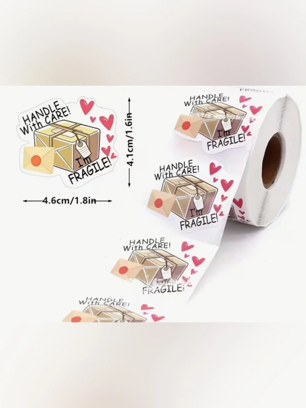 'I'm Fragile' Handle With Care Shipping Stickers - Set of 50